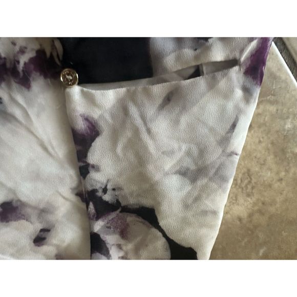 Calvin Klein Floral Blouse - Purple and White - Picture 8 of 8